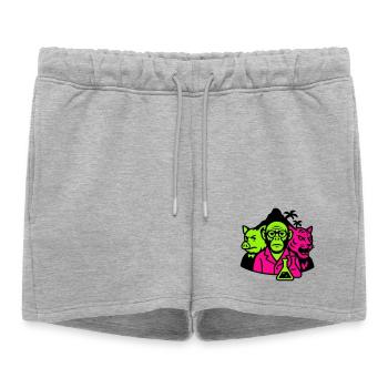 Île étrange - Short de survêtement femme premium - gris chiné - Devant - AI Model Female 172 light (172cm)