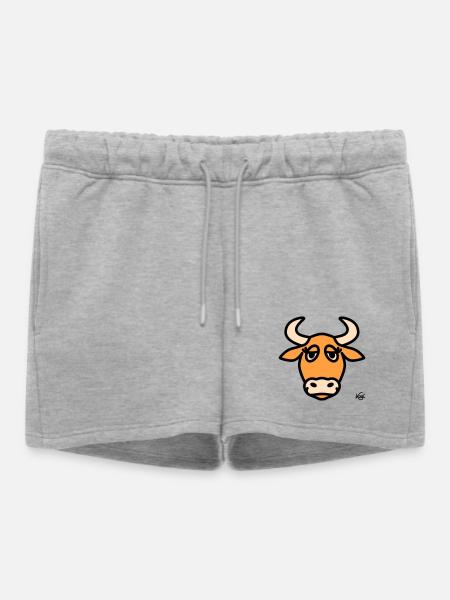 Grand Taureau - Short de survêtement femme premium - gris chiné