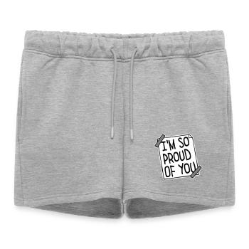 I'm So Proud Of You Heartily Encouraging Saying - Women’s Premium Organic Sweatshorts - heather grey - Front - AI Model Female 172 light (172cm)