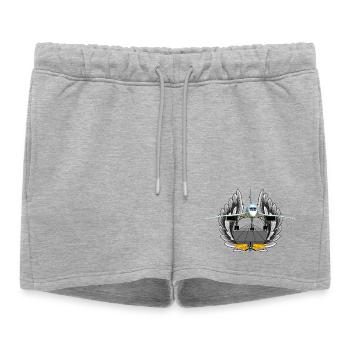 Concorde - Short de survêtement femme premium - gris chiné - Devant - AI Model Female 172 light (172cm)