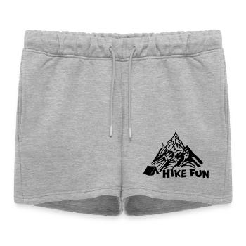 Plaisir de la randonnée [Noir] - Short de survêtement femme premium - gris chiné - Devant - AI Model Female 172 light (172cm)