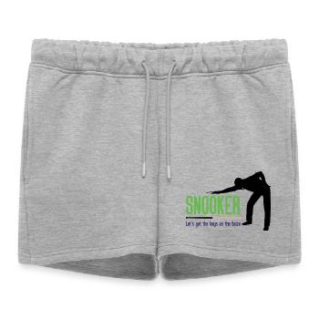 Snooker - Mettons les gars sur le bais - Short de survêtement femme premium - gris chiné - Devant - AI Model Female 172 light (172cm)