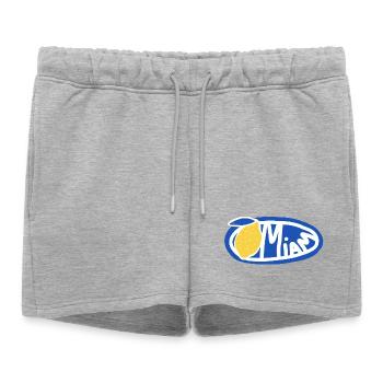 Citron Miam Bleu Logo Oval Rétro - Short de survêtement femme premium - gris chiné - Devant - AI Model Female 172 light (172cm)