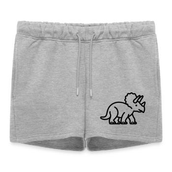 triceratops - Short de survêtement femme premium - gris chiné - Devant - AI Model Female 172 light (172cm)