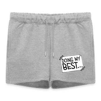 Je fais mon meilleur dicton motivant honnête et drôle - Short de survêtement femme premium - gris chiné - Devant - AI Model Female 172 light (172cm)
