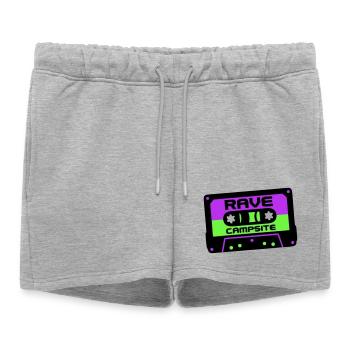 Rave Cassette Festival Logo - Short de survêtement femme premium - gris chiné - Devant - AI Model Female 172 light (172cm)