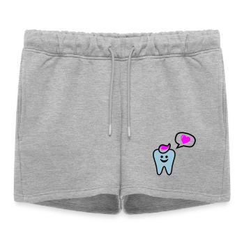 zahn punk zahnarzt dentist - Women’s Premium Organic Sweatshorts - heather grey - Front - AI Model Female 172 light (172cm)