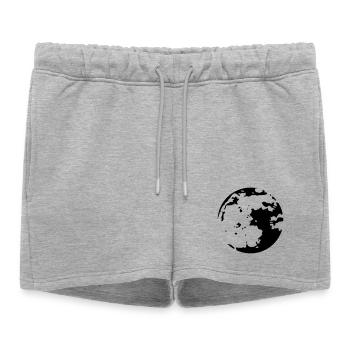 Moon Stencil - Women’s Premium Organic Sweatshorts - heather grey - Front - AI Model Female 172 light (172cm)