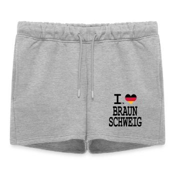 J'aime Brunswick - Short de survêtement femme premium - gris chiné - Devant - AI Model Female 172 light (172cm)