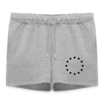 Étoiles - Short de survêtement femme premium - gris chiné - Devant - AI Model Female 172 light (172cm)