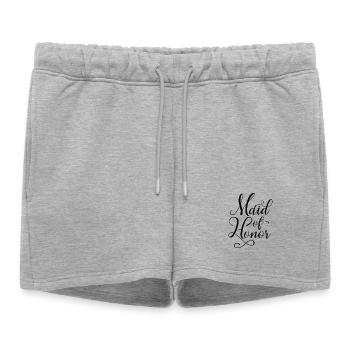 Design Floral Éclat Nature "Maid of Honor" - Short de survêtement femme premium - gris chiné - Devant - AI Model Female 172 light (172cm)