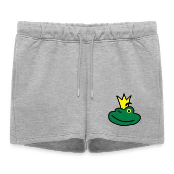Le Prince - Short de survêtement femme premium - gris chiné - Devant - AI Model Female 172 light (172cm)
