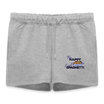 Spaghetti Pasta Asciutta Italie nourriture dit - Short de survêtement femme premium - gris chiné - Devant - AI Model Female 172 light (172cm)