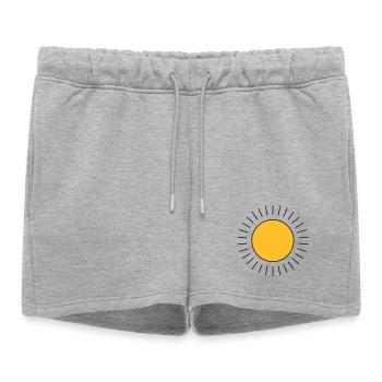 Soleil - Short de survêtement femme premium - gris chiné - Devant - AI Model Female 172 light (172cm)