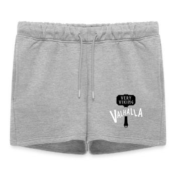 Emblème du guerrier nordique Valhalla - Short de survêtement femme premium - gris chiné - Devant - AI Model Female 172 light (172cm)