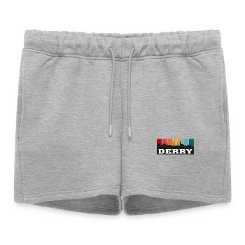 Skyline de souvenirs de voyage en Irlande du Nord Derry - Short de survêtement femme premium - gris chiné - Devant - AI Model Female 172 light (172cm)