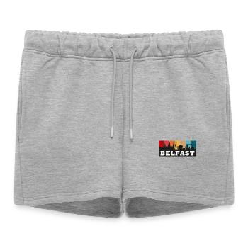 Belfast Irlande du Nord Voyage Skyline Souvenir - Short de survêtement femme premium - gris chiné - Devant - AI Model Female 172 light (172cm)