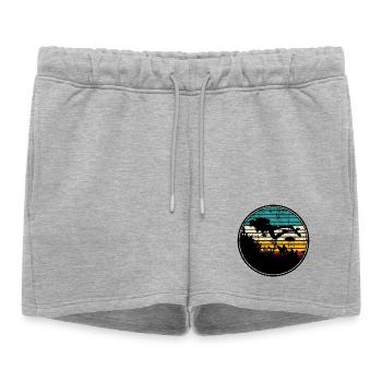 Tauchen - Frauen Premium Organic Sweatshorts - Grau meliert - Vorne - AI Model Female 172 light (172cm)