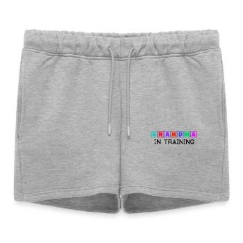 Humorous Statement Grandmother Grandma Old Woman - Women’s Premium Organic Sweatshorts - heather grey - Front - AI Model Female 172 light (172cm)