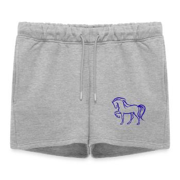 Cool Chevaux Islandais Chevaux Mare Horse Amour - Short de survêtement femme premium - gris chiné - Devant - AI Model Female 172 light (172cm)
