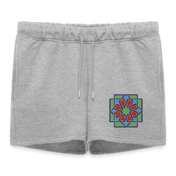 Andalousie 4 - Short de survêtement femme premium - gris chiné - Devant - AI Model Female 172 light (172cm)