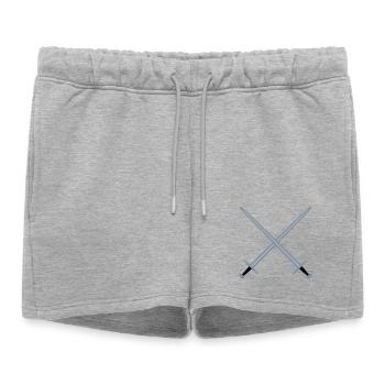Épées croisées. - Short de survêtement femme premium - gris chiné - Devant - AI Model Female 172 light (172cm)