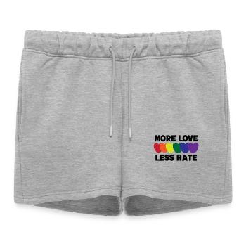 Homo Heart Lgbt Déclaration de sexualité Relation - Short de survêtement femme premium - gris chiné - Devant - AI Model Female 172 light (172cm)