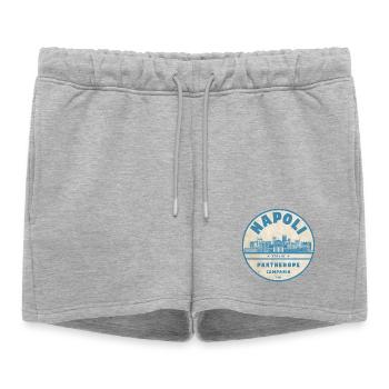 Insigne de la Skyline de Naples - Short de survêtement femme premium - gris chiné - Devant - AI Model Female 172 light (172cm)
