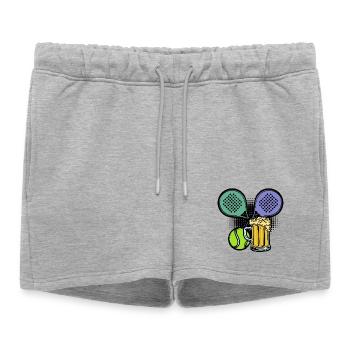 Racket Padel Balls Player Padel Sport - Women’s Premium Organic Sweatshorts - heather grey - Front - AI Model Female 172 light (172cm)