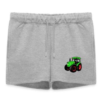 Tractor - Women’s Premium Organic Sweatshorts - heather grey - Front - AI Model Female 172 light (172cm)