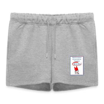 Mathématiques démocratiques françaises - Short de survêtement femme premium - gris chiné - Devant - AI Model Female 172 light (172cm)