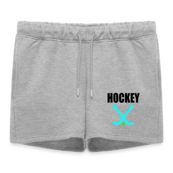 HOCKEY-BALLE - HOCKEY SUR GAZON - Short de survêtement femme premium - gris chiné - Devant - AI Model Female 172 light (172cm)