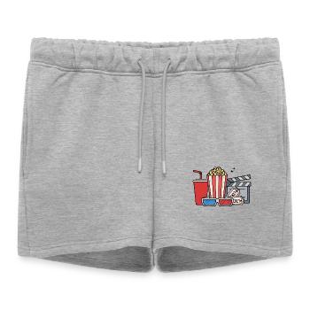 Cineast Movies Movies Cinema Movie Night Movie Night - Short de survêtement femme premium - gris chiné - Devant - AI Model Female 172 light (172cm)