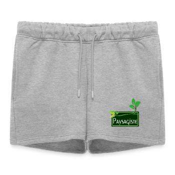 Paysagiste - Short de survêtement femme premium - gris chiné - Devant - AI Model Female 172 light (172cm)