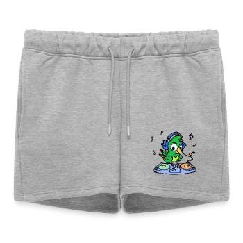 Animal Lover, Parrot, Pet, Bird, Zoo, Animal - Women’s Premium Organic Sweatshorts - heather grey - Front - AI Model Female 172 light (172cm)