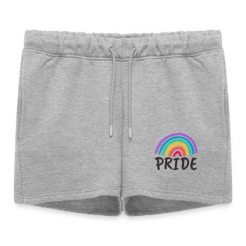 PRIDE - Prêt pour le mois de la fierté ! - Short de survêtement femme premium - gris chiné - Devant - AI Model Female 172 light (172cm)