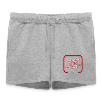 Je serai peut-être plus sociable - Short de survêtement femme premium - gris chiné - Devant - AI Model Female 172 light (172cm)