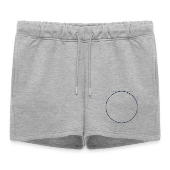 Vecteur de cercle - Short de survêtement femme premium - gris chiné - Devant - AI Model Female 172 light (172cm)