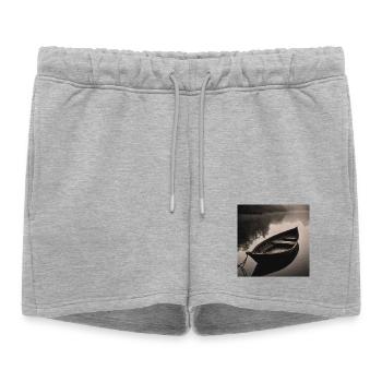 Bateau - Short de survêtement femme premium - gris chiné - Devant - AI Model Female 172 light (172cm)