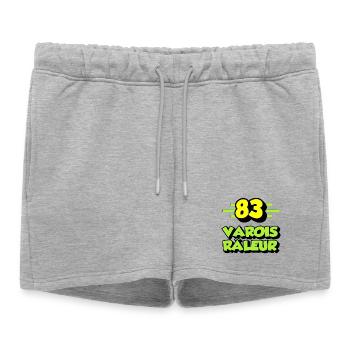 Complaining Var - Women’s Premium Organic Sweatshorts - heather grey - Front - AI Model Female 172 light (172cm)