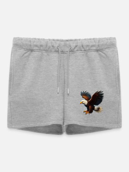 Adler - Frauen Premium Organic Sweatshorts - Grau meliert