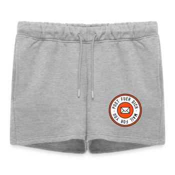 Mail pour vous tricolore - Short de survêtement femme premium - gris chiné - Devant - AI Model Female 172 light (172cm)