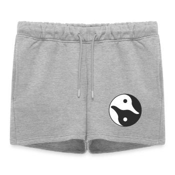 Canard Yin Yang - Short de survêtement femme premium - gris chiné - Devant - AI Model Female 172 light (172cm)
