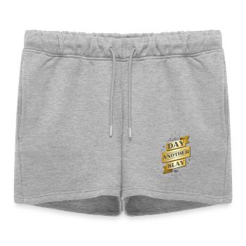 Un autre jour, une autre bannière de massacre - Short de survêtement femme premium - gris chiné - Devant - AI Model Female 172 light (172cm)