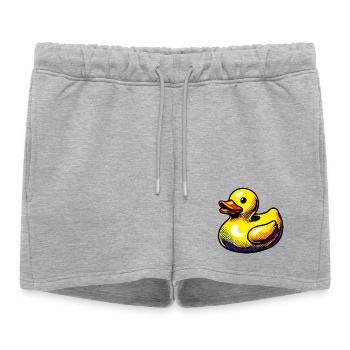 Caneton Canard Canard Canard - Short de survêtement femme premium - gris chiné - Devant - AI Model Female 172 light (172cm)