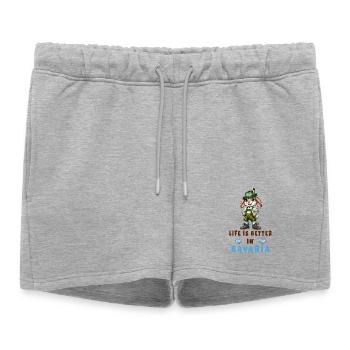 Lapin bavarois - Short de survêtement femme premium - gris chiné - Devant - AI Model Female 172 light (172cm)