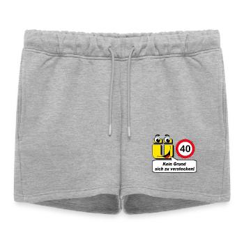 40e anniversaire, plus de 40 ans aucune raison de .......... - Short de survêtement femme premium - gris chiné - Devant - AI Model Female 172 light (172cm)