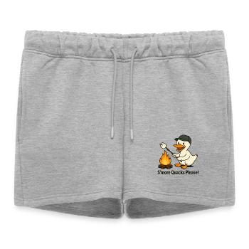S’more charlatans s’il vous plaît ! – Canard de camping - Short de survêtement femme premium - gris chiné - Devant - AI Model Female 172 light (172cm)