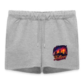 Tallinn Capitale Estonie Baltique Cadeau - Short de survêtement femme premium - gris chiné - Devant - AI Model Female 172 light (172cm)