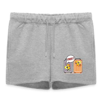 VALISE DE VACANCES STRESS VACANCES - Short de survêtement femme premium - gris chiné - Devant - AI Model Female 172 light (172cm)